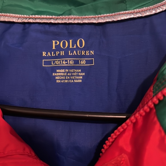 Ralph Lauren Polo Boys Pullover Windbreaker Large 14/16  Excellent Condition $50 - Picture 2 of 4